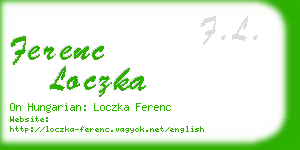 ferenc loczka business card